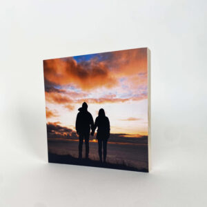 הדפסה ישירה על בלוק מעץ בגודל 20X20 ס"מ